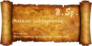 Makkos Szilveszter névjegykártya